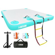 6ft x 5ft Inflatable Floating Dock Swim Platform Water Mat for Lake Floating ...