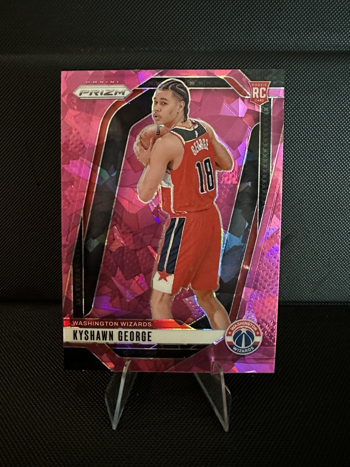 2024-25 Panini Prizm - Kyshawn George #257 Pink Ice Prizm (RC)