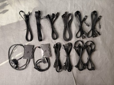 Corsair Type 5 PSU Cable Lot PCIe 12VHPWR SATA Molex EPS Lighting Node CORE