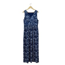 Fresh Produce X-Large Maxi Tank Dress Blue Long Length Pockets Womens READ