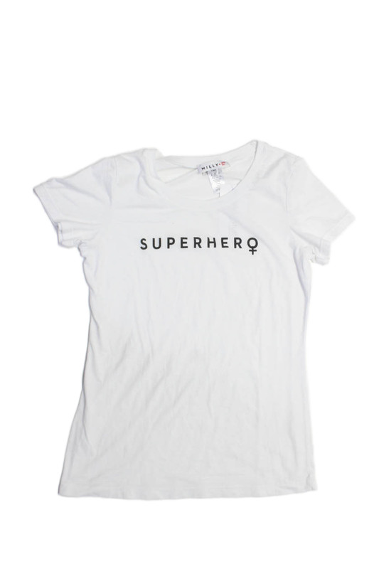 Milly + Girls Inc. Girls Round Neck Short Sleeve T-Shirt Top White Size M/L