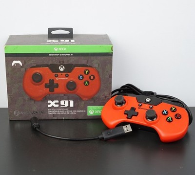 Hyperkin X91 Wired Controller for Xbox One + Windows 10 Red 90's Style