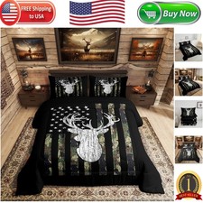 Lightweight Reversible Camo Comforter Set - Twin Size Hunting Theme Bedding