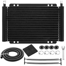 Transmission cooler, Aluminum trans cooler, Black transmission cooler kit,Uni...