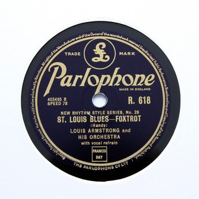 Jazz 78 - Louis Armstrong  Orchestra ''St. Louis Blues'' (E+) Parlophone R-618