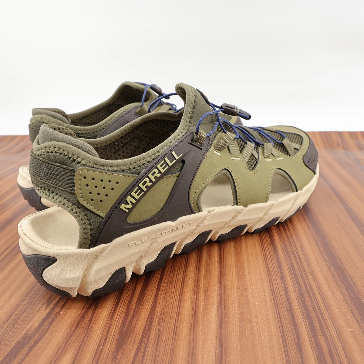 Merrell Men’s Olive and Brown Outdoor Hydrotrekker Ltr Shandal/Footwear Mens Merrell J033589 Hydrotrekker Tan Leather | Mercari main image 4