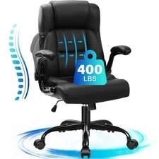 Big and Tall Office Chair 400LBS Wide Seat Ergonomic Computer Desk Chair High
