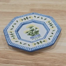 Yankee Candle Basketville Dill Hexagon Decorative Candle Plate Tabletop Décor