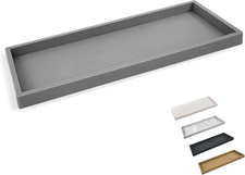Countertop and Vanity Tray - 11.7" Silicone Bathroom Counter Tray, Dish Soap Tra