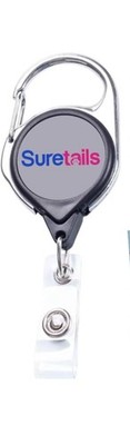 Lot of 50 NEW Retractable ID Card Badge Holders Round Shape Black FREE SHIPPING