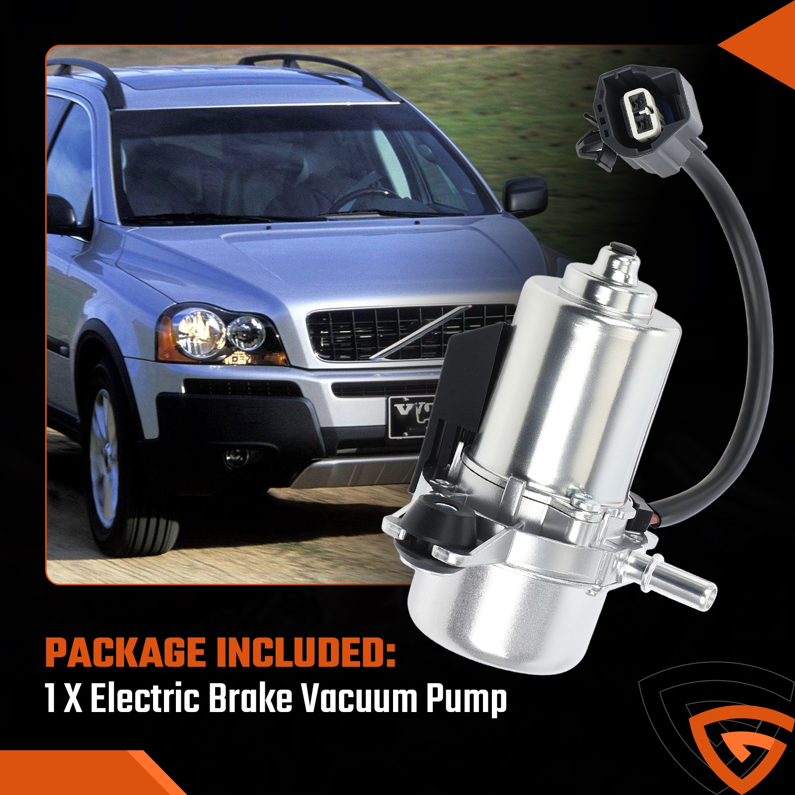 12V 29.5 UP28 Power Brake Booster Auxiliary Electric Vacuum Pump Assembly For GM