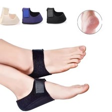 Silicone Heel Pads Shock Absorption Relieving Leg Pressure Adjustable Straps To