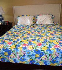 Ralph Lauren Ashlyn Floral Blue Full/Queen Duvet 3 Shams