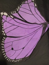 NoaPoa Dreamy Dress-Ups Purple Monarch Butterfly Wings Soft Fabric Costume Cape