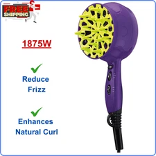 Bed Head Curls-in-Check 1875W Hair Diffuser Dryer | For Curly Hair, Reduce Frizz