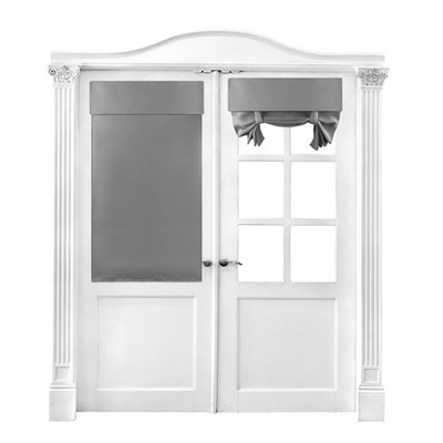 Türvorhang für Wohnzimmer, 1 Paneel B 26'' x L 40,2'' (1 Paneele), grau 