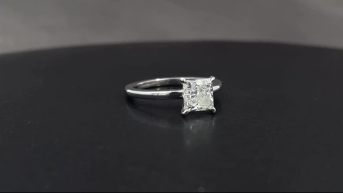 1.5 Ct Princess VS2/F Solitaire Diamond Engagement Ring 14K White Gold - Video 1 of 1