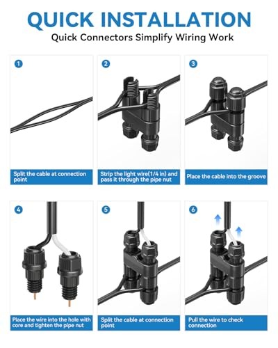  All-in-One 5W LED Landscape Lighting Kit, 2700K Low Voltage 12 Pack Warm White