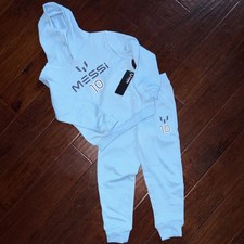 Messi Kids Sweatsuit Hoodie and Sweatpants Set Size 6 Blue
