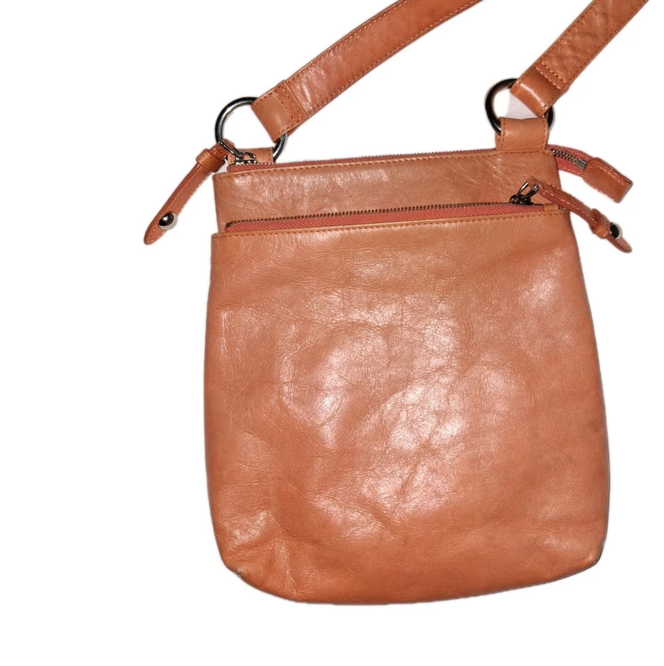 Bandolera Hobo International Salmón Coral Melocotón Naranja Rosa Cuero Foto 2 de 4