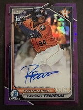 2024 Bowman Chrome 1st Bowman Purple Ref  Auto 191/250 Pascanel Ferreras Astros