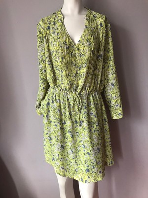 lime green floral dress