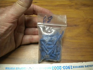 Lot of 68 Blue Plastic Dart Tips,  See Pictures  Unnamed ,New & used Tips 