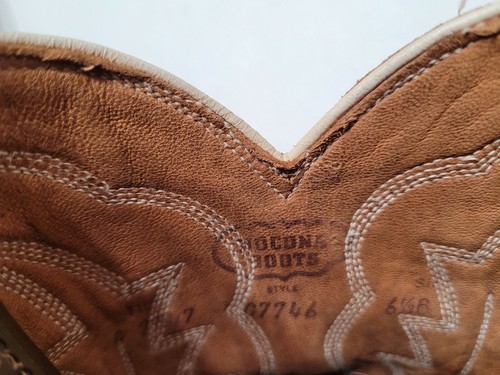 NOCONA BOOTS Womens 6.5 B Bullhide Western/Cowboy Tan/Brown - Picture 9 of 9