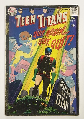 TEEN TITANS; VOL 1 #14. APRIL 1968. DC. VG-. BOB HANEY & NICK CARDY! GARGOYLE!