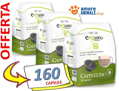 160 Kapseln   Pop Caffè E-Gusto Cappuccino Pads Compat. Nescafe Dolce E Gusto