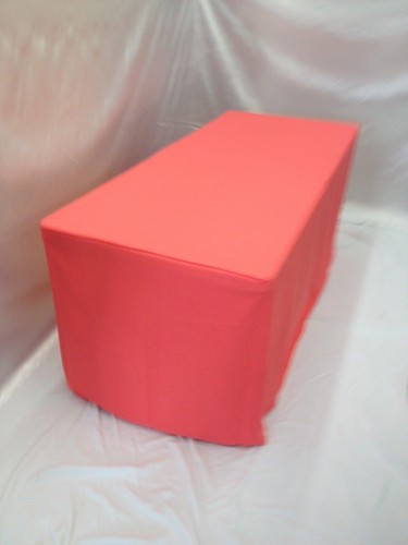 4' Fitted Polyester Double Pleated Table Skirting Cover w/Top Topper 21 COLORS - Picture 35 of 35
