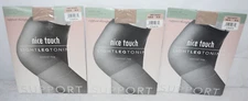 3 Driftwood Nice Touch Medium Light Leg Toning Support therapy Pantyhose Lot B