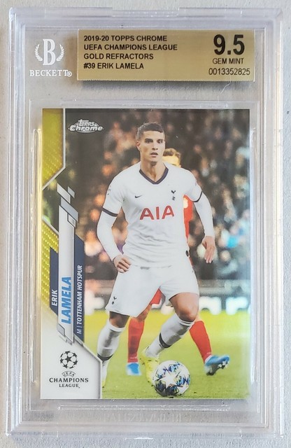 2019-20 Topps Chrome UEFA Erik Lamela Gold Refractor /50 BGS 9.5 Gem Mint Spurs