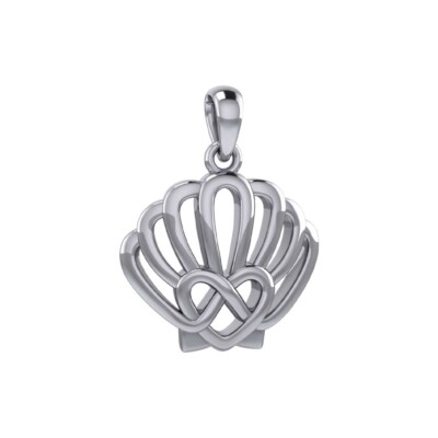 Celtic Sea Shell Heart 925 Sterling Silver Pendant Fine Beach Ocean ...