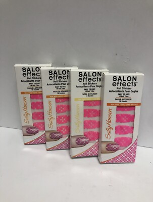 (4) Pack~Sally Hansen Salon Effect Pink Nail Stickers, 110Goldwork,  72 Stickers