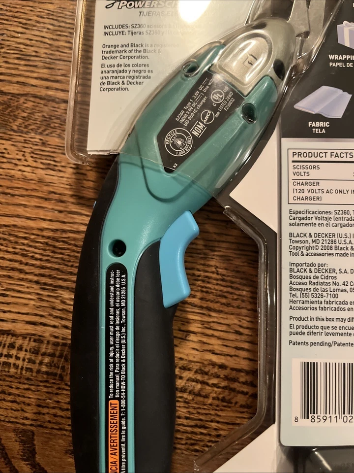 Black & Decker Home-New Power Scissors Green Cordless Rechargeable SZ360B-CA - Image 4 of 4