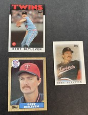 Topps Bert Blyleven Cards (86T #445, 86T  Mini #23, 87T #25)
