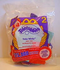 McDonalds Happy Meal 2000 Teletubbies 2 Tinky Winky Soft Toy Purple New In Bag