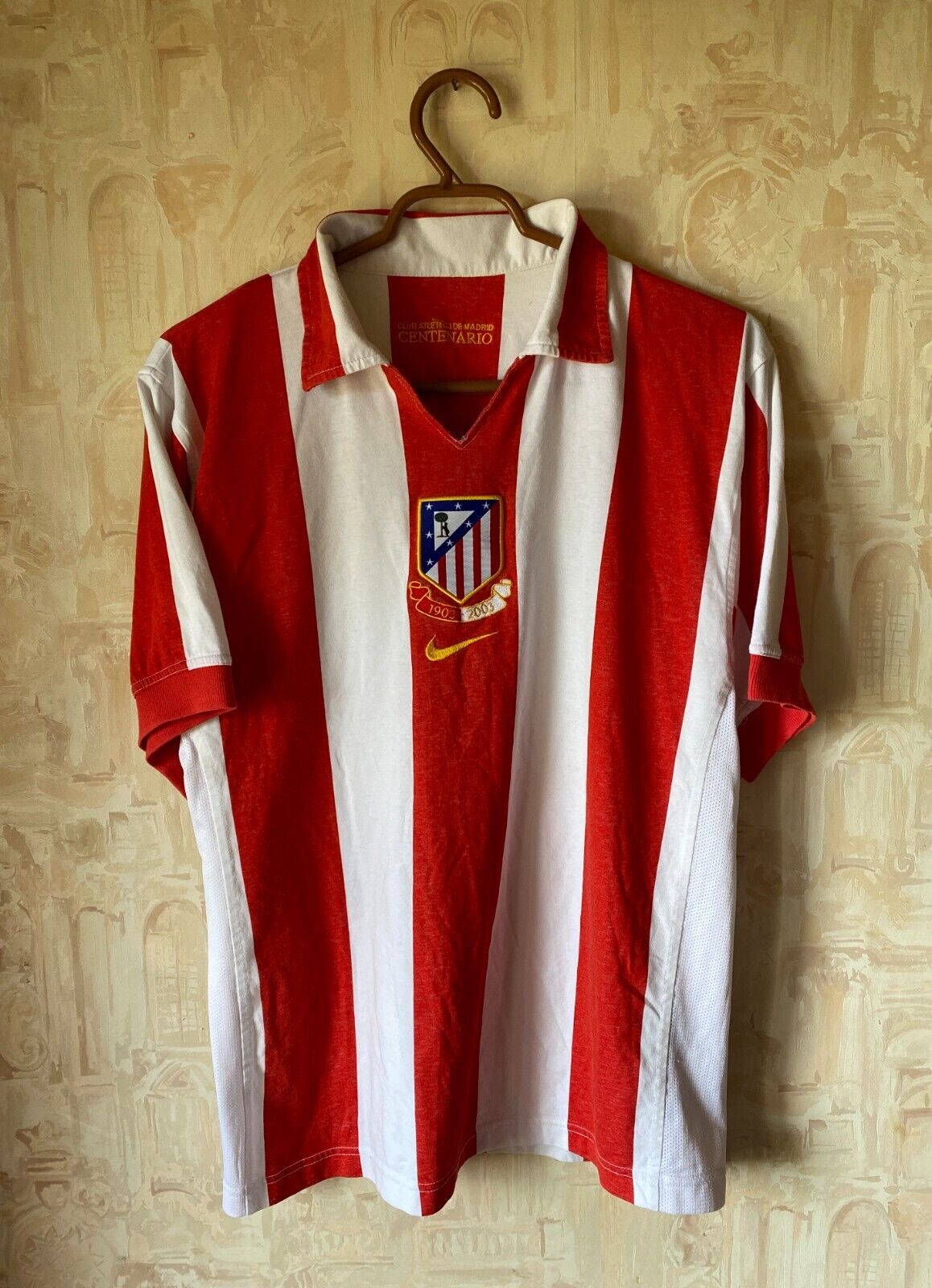 Club Atletico San Miguel Home football shirt 2003. Sponsored by