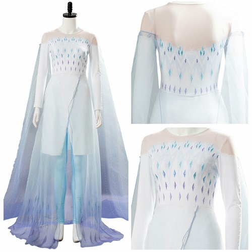 Adult Dress Frozen 2 Ice Gown Queen Elsa Ahtohallan Cave Cosplay Costume |  eBay