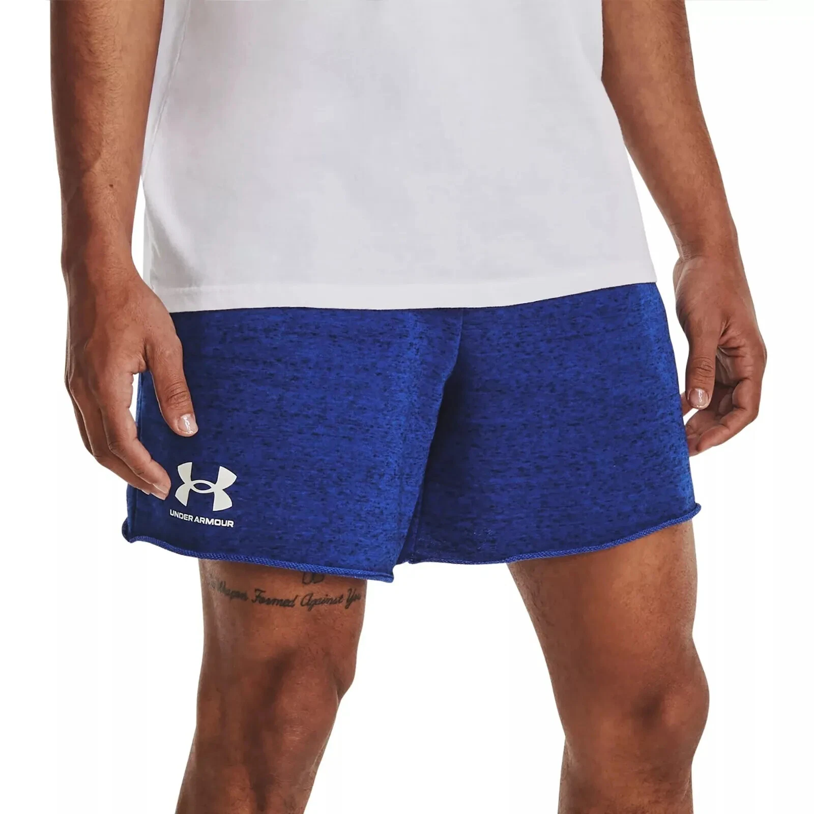 Under Armour UA Rival Terry 6" Loose Fit Shorts Royal Blue 1382427-400 Men's NEW