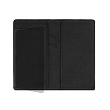 RFID Blocking Leather Checkbook Cover Holder w/ Built-In Divider and Pen Holder