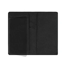 RFID Blocking Leather Checkbook Cover Holder w/ Built-In Divider and Pen Holder
