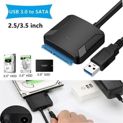 USB 3.0 to SATA III Hard Drive Adapter Cable 2.5''3.5''SSD UASP SATA HDD to USB3.0