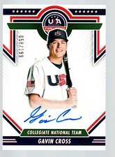 2022 USA Stars & Stripes CNT Signatures Blue Ink #CNTS-GC1 Gavin Cross /199