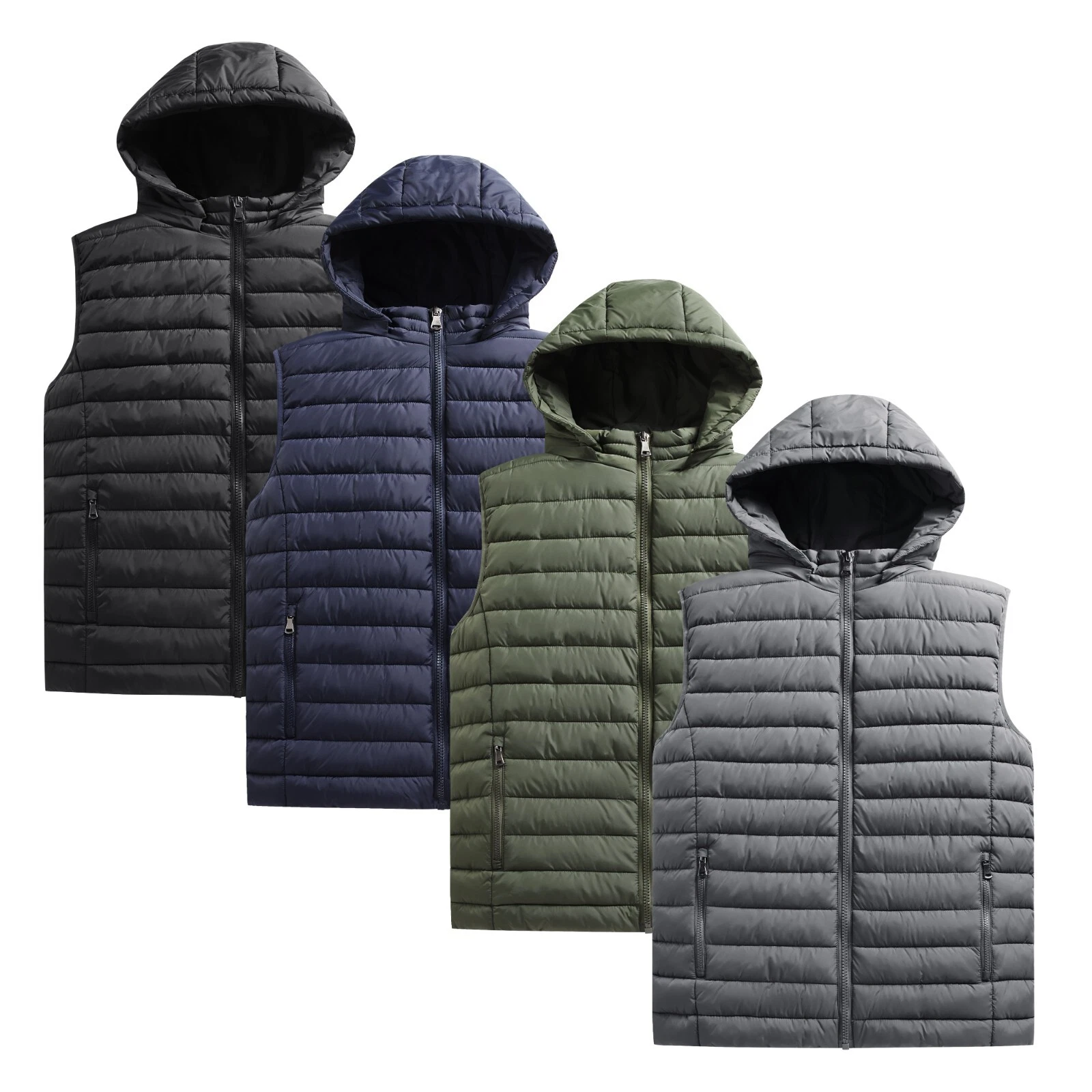 Mens Hood Hooded Gilet Lined Bodywarmer Outdoor Military Padded Quilted Jacket
Opens in a new window