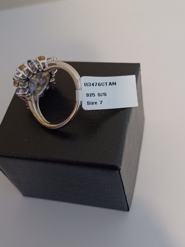 Damen Sterlingsilber mit Citrin, Tansanit und Opal Ring Gr. 7 - Bild 7 von 7