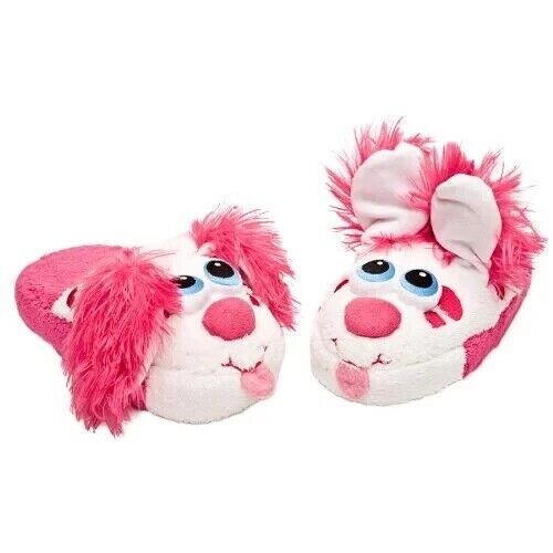 STOMPEEZ Girls Slippers PERKY PINK PUPPY SIZE SMALL Shoe Size 9-11 - Afbeelding 1 van 3