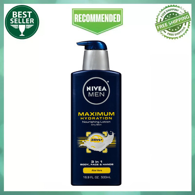 NIVEA MEN Maximum Hydration Body Lotion 3-in-1 Lotion for Men (FREE SHIPPING)