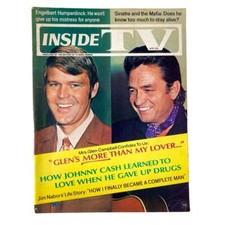 VTG Inside TV Magazine April 1970 Johnny Cash and Glen Campbell No Label